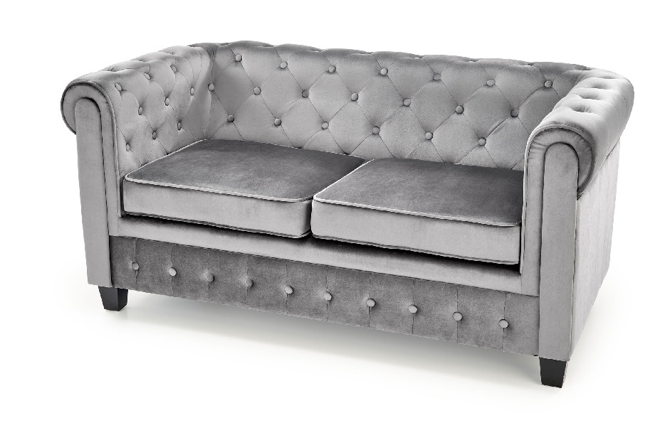Canapea două locuri Elma XL (gri + negru)