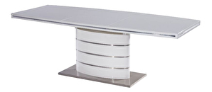 Masă de sufragerie extensibilă 120-180 cm Florinda (alb + alb) (pentru 4 până la 8 persoane)