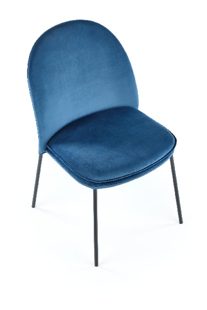 Scaun de sufragerie Kemis (albastru + negru)