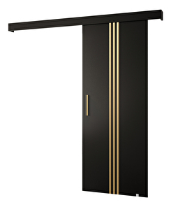 Uși culisante 90 cm Sharlene V (negru mat + negru mat + auriu)