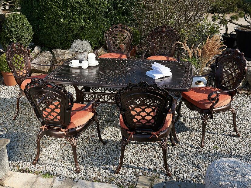 Set 2 buc. scaune de grădină LIZZI (aluminiu) (maro) *vânzare stoc