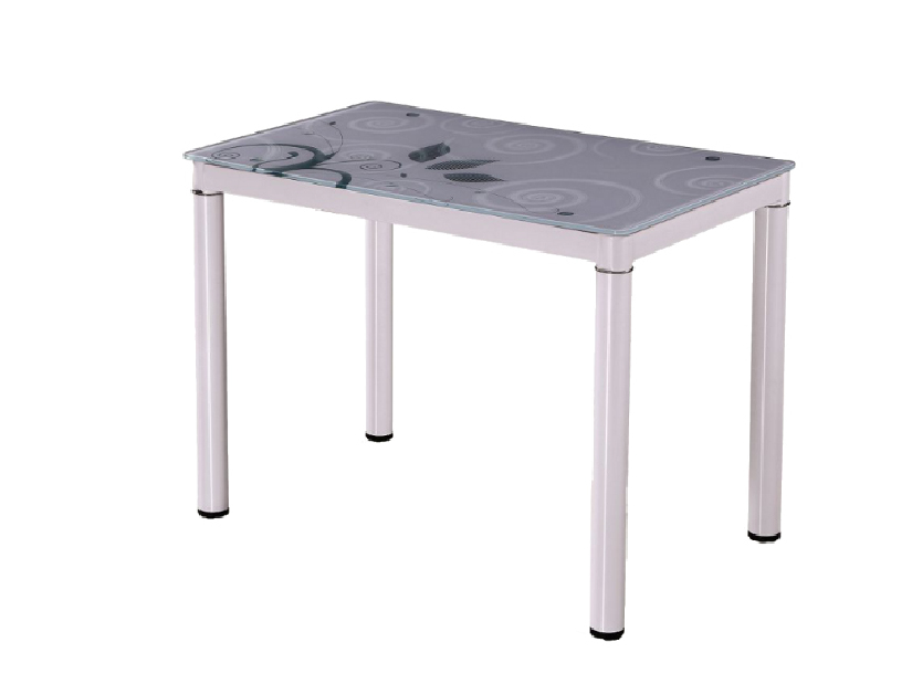 Masă de sufragerie 80 cm Damion (alb + alb) (pentru 4 persoane)