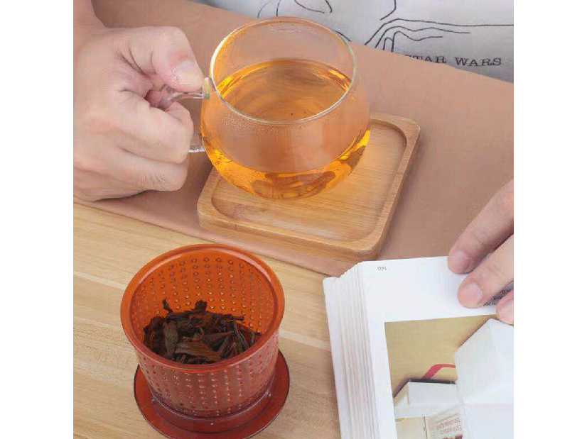 Set 3 cești de ceai cu sită 350ml Safter (multicolor)