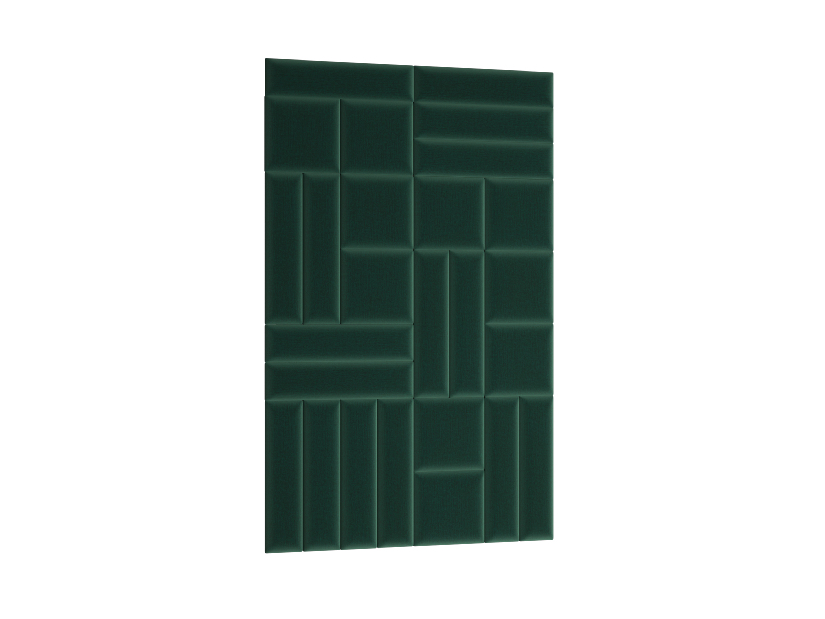 Set 26 panouri tapițate Quadra 120x195 cm (Verde)