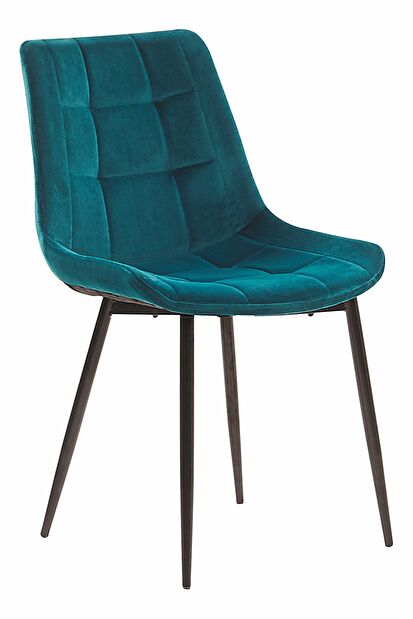 Set 2 buc. scaune pentru sufragerie MOROSE (poliester) (albastru)