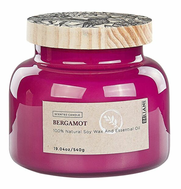 Lumânare soia cu aromă bergamotu Beretta (violet)