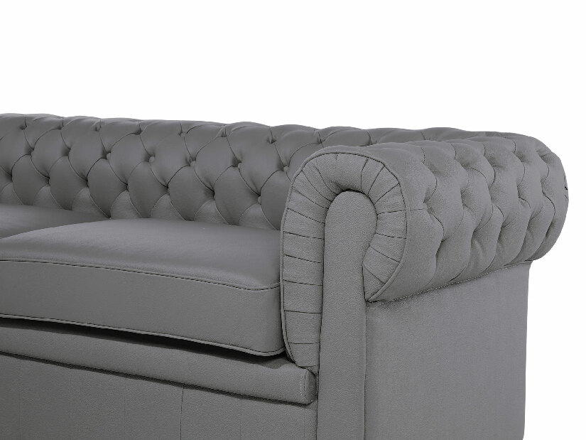 Canapea 3 locuri din piele Chichester (gri) 