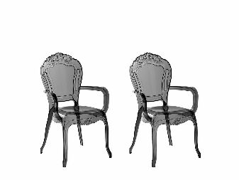 Set 2 buc. scaune de sufragerie VITTON II (negru)