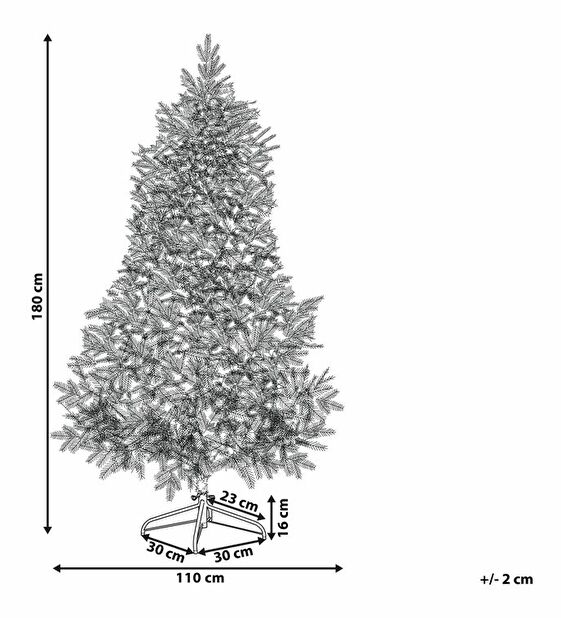 Pom de Crăciun artificial 180 cm TOMMO (alb)