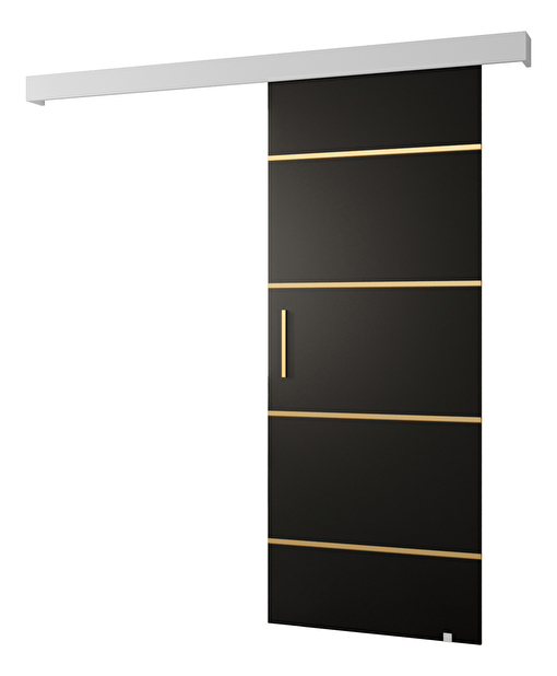 Uși culisante 90 cm Sharlene IV (negru mat + alb mat + auriu)