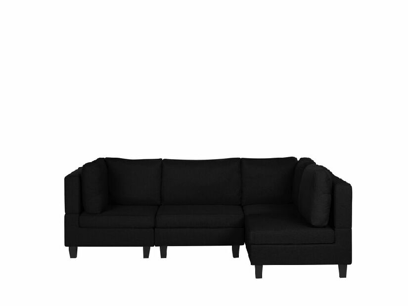 Canapea modulară FELLE (poliester) (negru) (pentru 4 persoane)