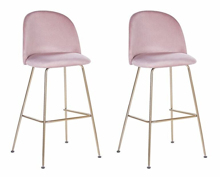 Set 2 buc. scaune tip bar ARCAL (roz)