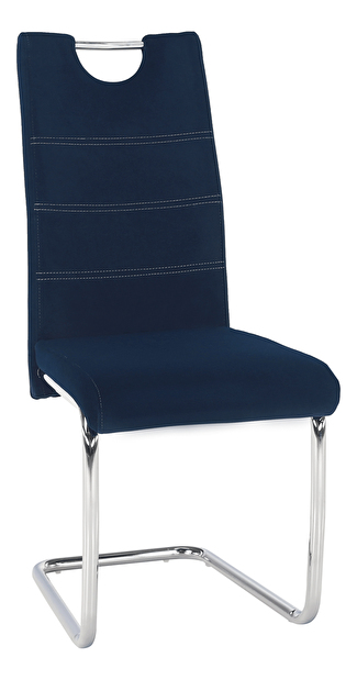 Scaun de sufragerie Canary NEW (albastru + cusătură)