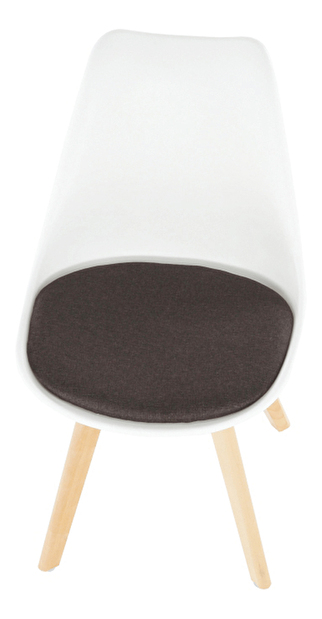 Scaun de sufragerie Ambany (alb + ciocolăție)