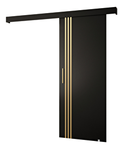 Uși culisante 90 cm Sharlene VI (negru mat + negru mat + auriu)