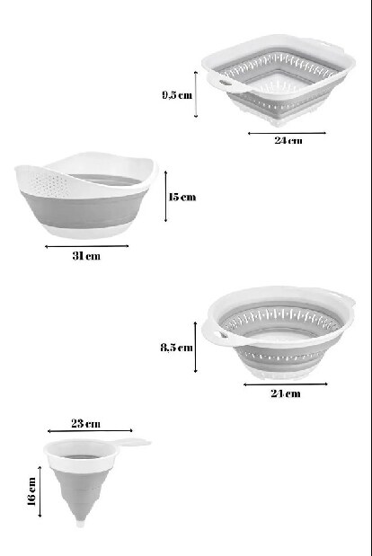 Set ustensile de bucătărie (4 buc.) Foldesi (alb)
