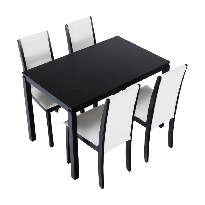 Set masă scaune pentru sufragerie (1+4) Verni New (wenge + alb)