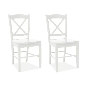 Set 2 buc scaune de sufragerie Dabih (alb) *resigilat