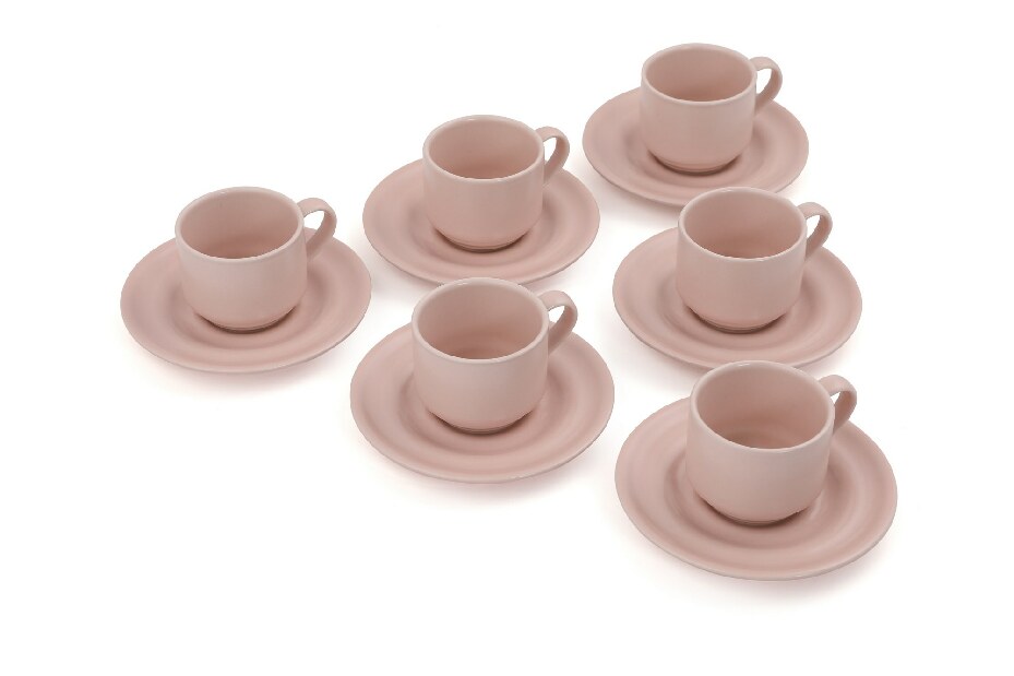 Set cești cafea (12 buc.) Pierot (roz)