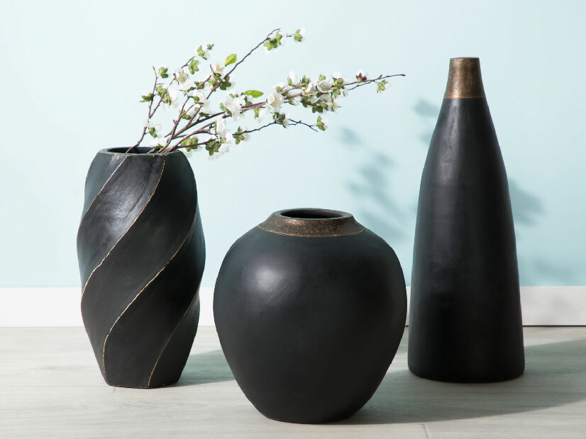 Vază LAVERS 38 cm (ceramică) (negru)