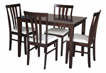 Set masă scaune pentru sufragerie Lessie (wenge)