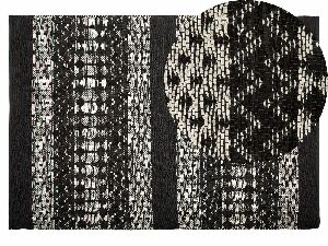 Covor 140x200 cm SAKURA (stofă) (negru)