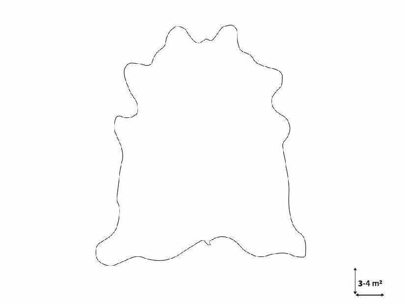 Covor din piele de vită 3-4 m² Nasku (Negru + alb)