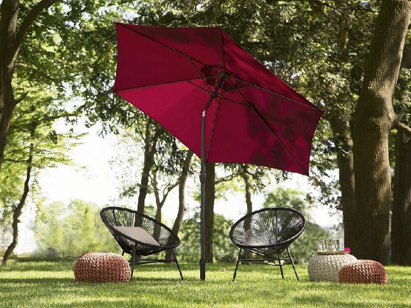 Umbrelă de grădină 270 cm VARENA (aluminiu) (roșu închis)