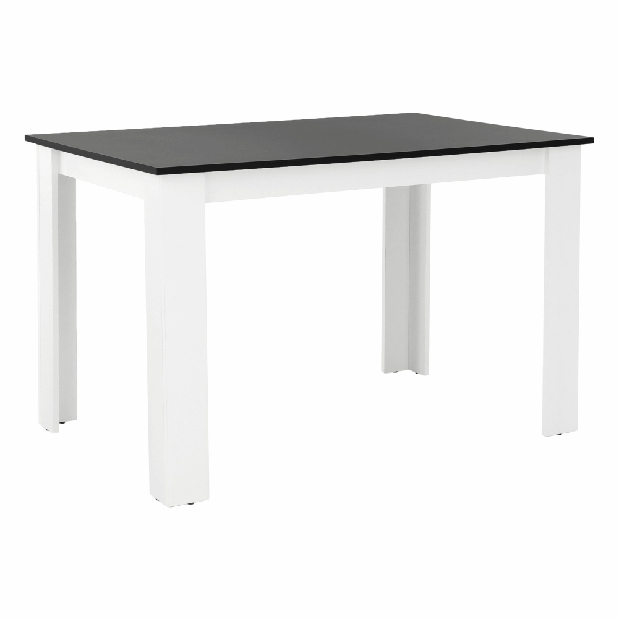 Masă de sufragerie Plat (dreptunghi) (pentru 4 persoane) (alb + negru)