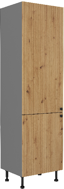Dulap de alimente încorporat pentru frigider Avantoe 60 LO-215 2F (Stejar artisan + Antracit)