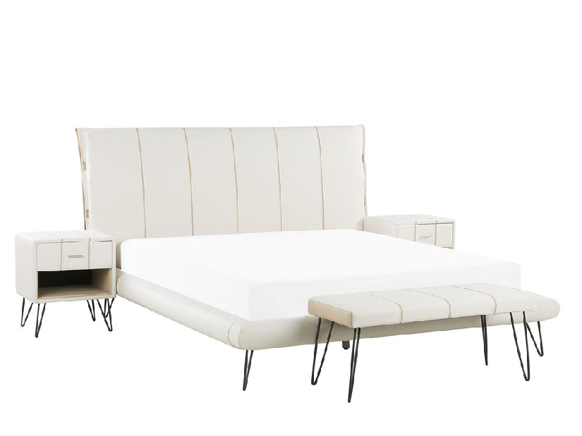 Dormitor BETTEA (cu pat inclus 160x200 cm) (alb)