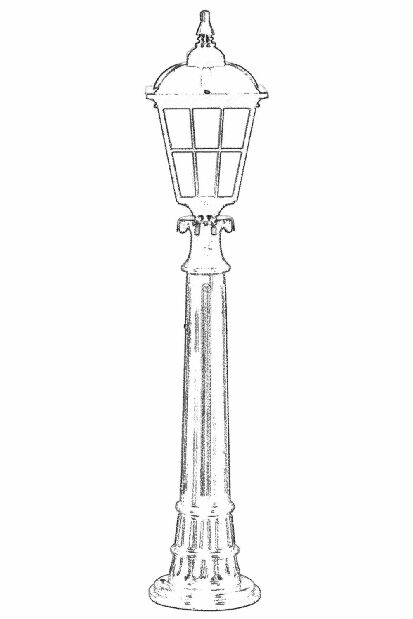 Lampă de podea pentru exterior Awaisa (Negru)