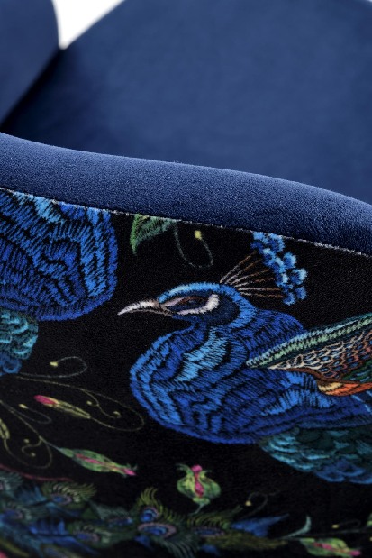 Scaun de sufragerie Edo (negru + albastru)