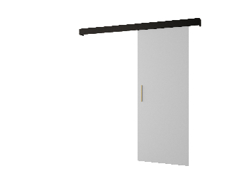 Uși culisante 90 cm Sharlene I (alb mat + negru mat + auriu)