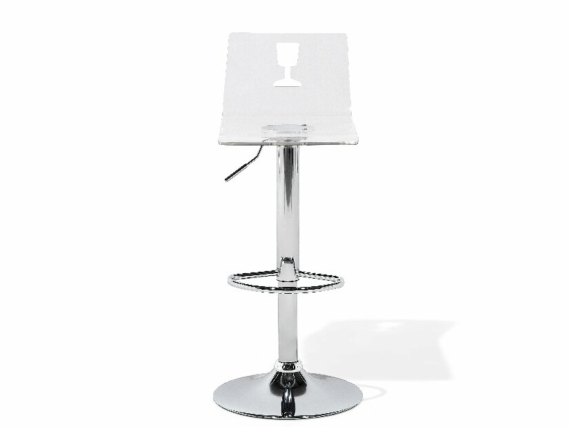 Set scaune tip bar 2buc. Bozen (transparent) (plastic alb)