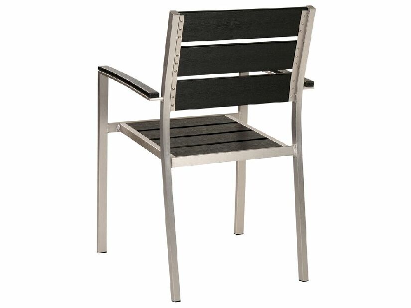 Set 6 buc scaune de grădină Valero (negru) 