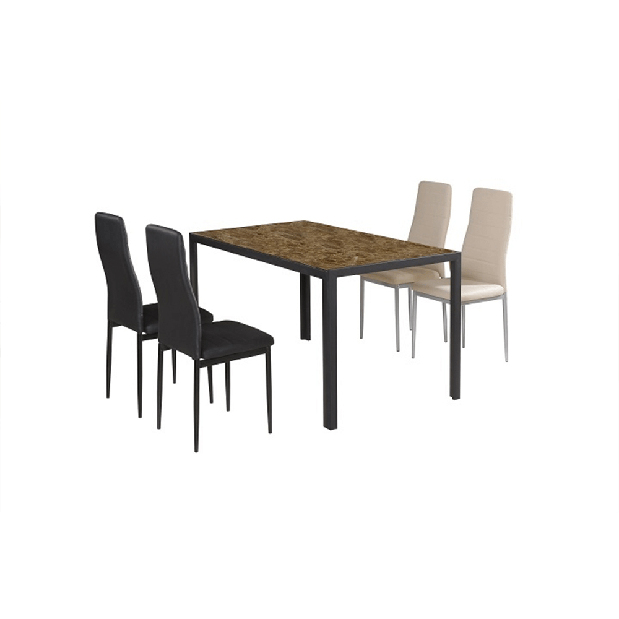 Set 2buc scaune sufragerie Collort nova (negru piele ecologică) *resigilat