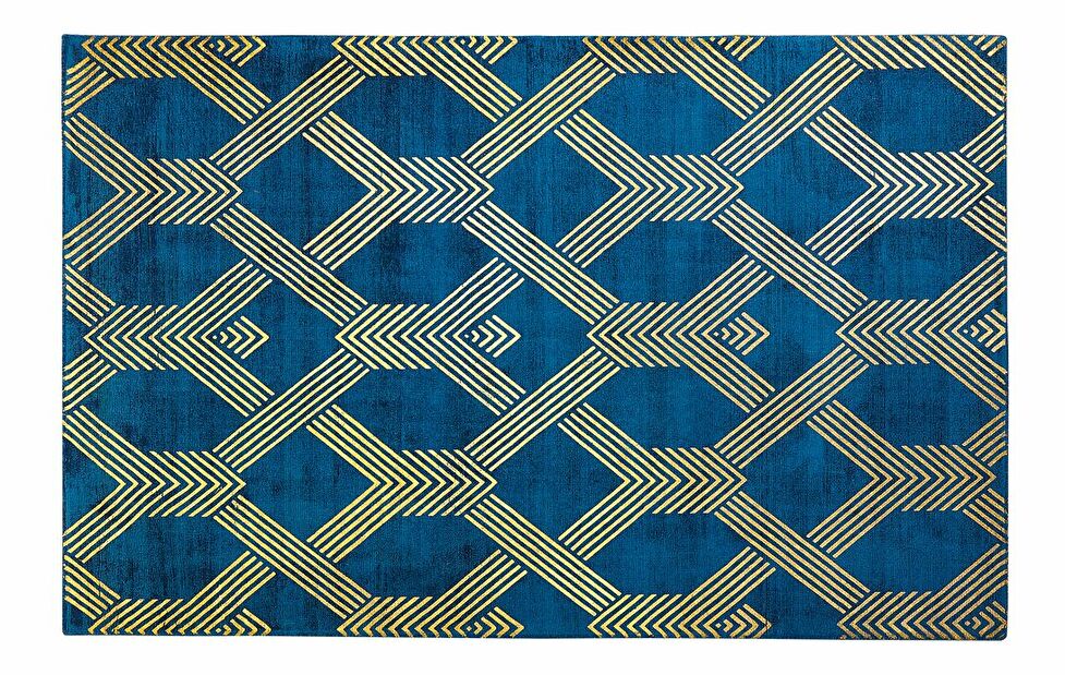 Covor 140x200 cm VESKE (stofă) (albastru)