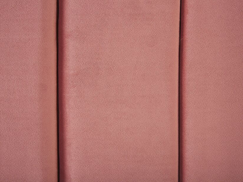 Pat matrimonial 160 cm NAIROBI (textil) (roz) (cu somieră)