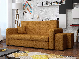 Canapea cu taburete III Mirjan Candy (portocaliu)