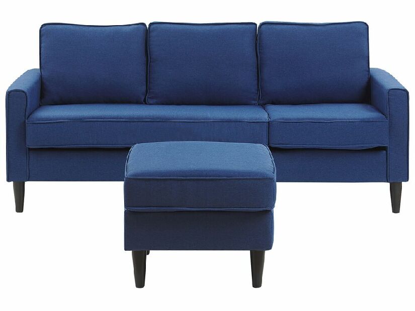 Canapea trei locuri ARRAN (albastru) (cu taburete)