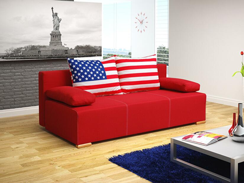 Canapea 3 locuri Annice (Roșu + Steagul USA)