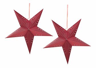 Set 2 buc stele suspendate 60 cm Monti (roșu sclipici)