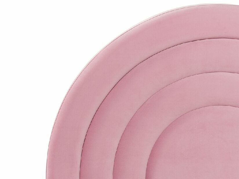 Pat de o persoană 90 cm Annesile (roz) (cu somieră)