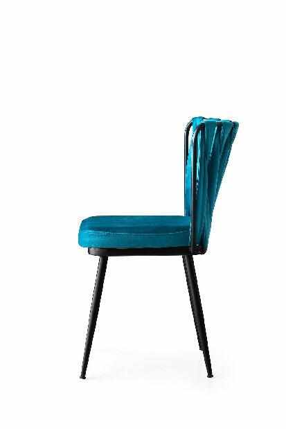 Set 4 scaune Krista (Negru + Albastru)