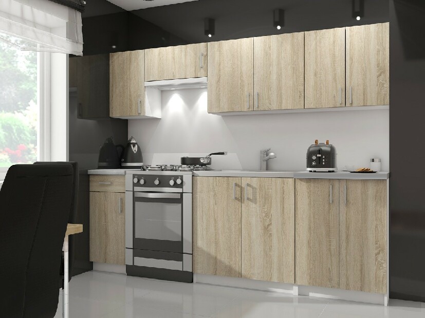 Dulap superior de bucătărie Lula W60 720 (alb + stejar sonoma)