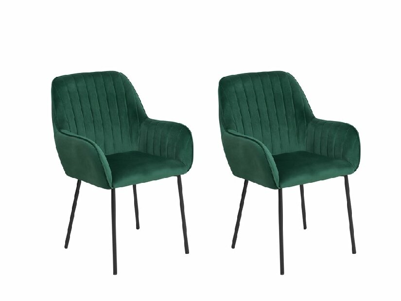 Set 2 buc. scaune pentru sufragerie Wolton (smaragd)