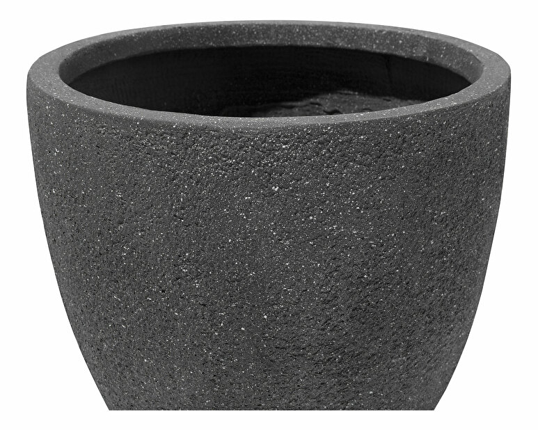 Set 3 buc ghiveci KERMAN (ceramică) (negru)