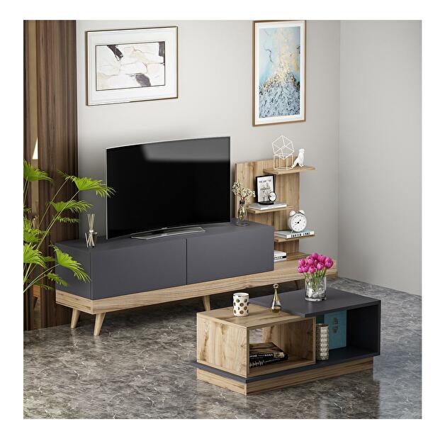 Mobilier living Dido (antracit + Nuc)
