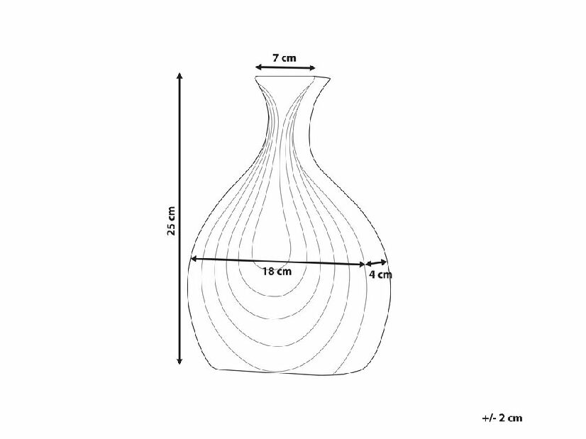 Vază TAMMIN 25 cm (sticlă laminat) (alb)